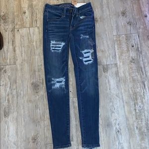 Medium Washed Super Super Stretch Skinny Jeans
